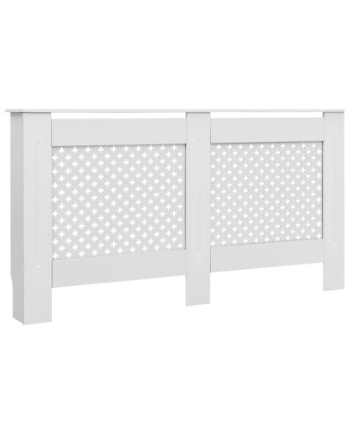 Cache-radiateurs 2 pcs Blanc 152x19x81,5 cm MDF