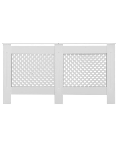 Cache-radiateurs 2 pcs Blanc 152x19x81,5 cm MDF