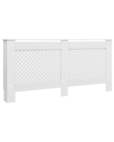 Cache-radiateurs 2 pcs Blanc 152x19x81,5 cm MDF