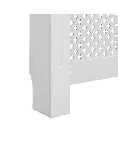 Cache-radiateurs 2 pcs Blanc 152x19x81,5 cm MDF