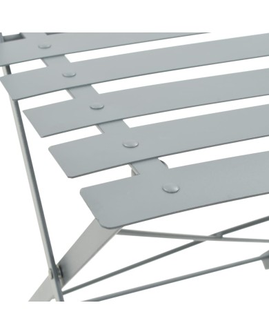 Mobilier de bistro 3 pcs Acier Gris