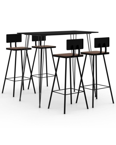 Ensemble de bar 5 pcs Noir