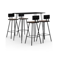 Ensemble de bar 5 pcs Noir