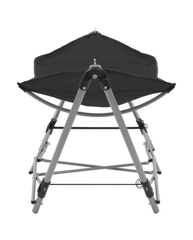 Hamac avec support pliable Noir