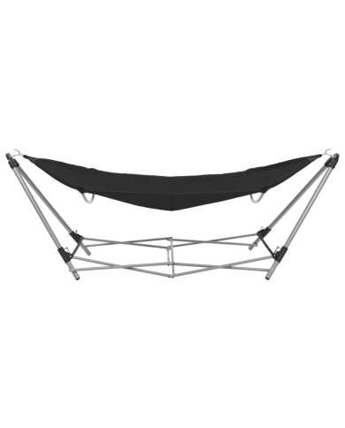 Hamac avec support pliable Noir