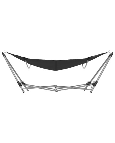 Hamac avec support pliable Noir
