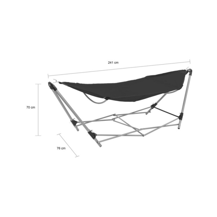 Hamac avec support pliable Noir