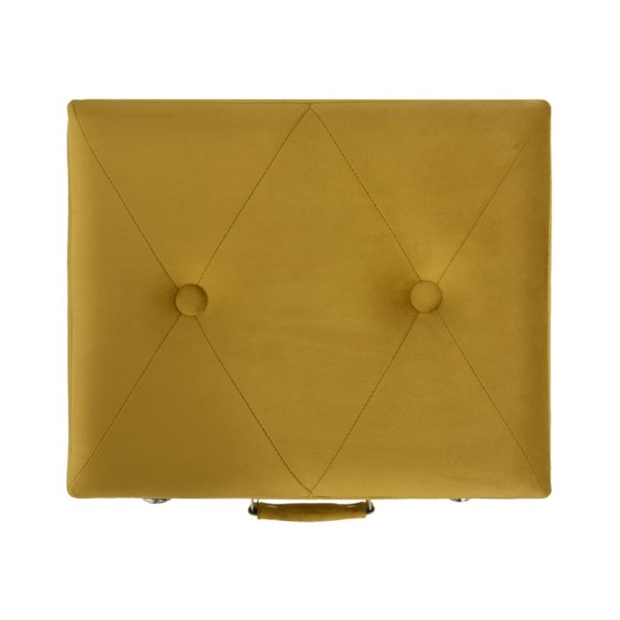 Tabourets de rangement 3 pcs Jaune moutarde Velours