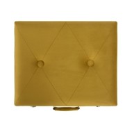 Tabourets de rangement 3 pcs Jaune moutarde Velours