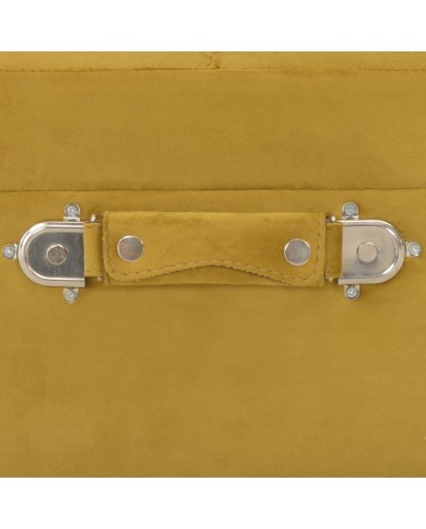 Tabourets de rangement 3 pcs Jaune moutarde Velours