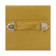 Tabourets de rangement 3 pcs Jaune moutarde Velours