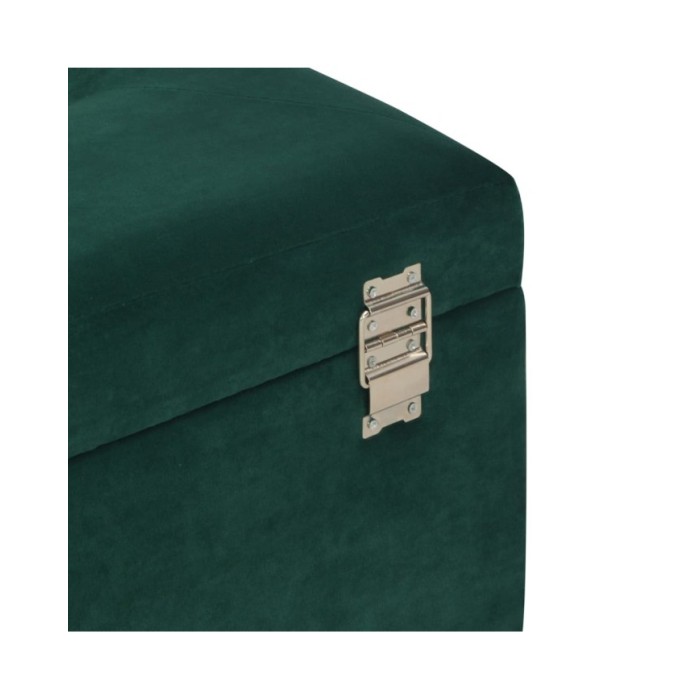 Banc avec compartiment de rangement Vert 80 cm Velours