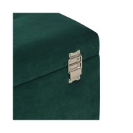 Banc avec compartiment de rangement Vert 80 cm Velours