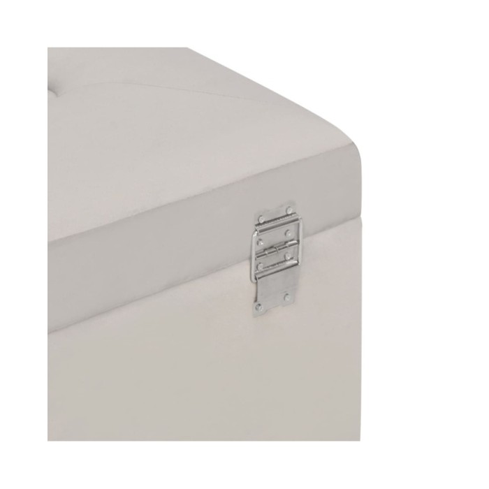 Banc avec compartiment de rangement Gris 80 cm Velours