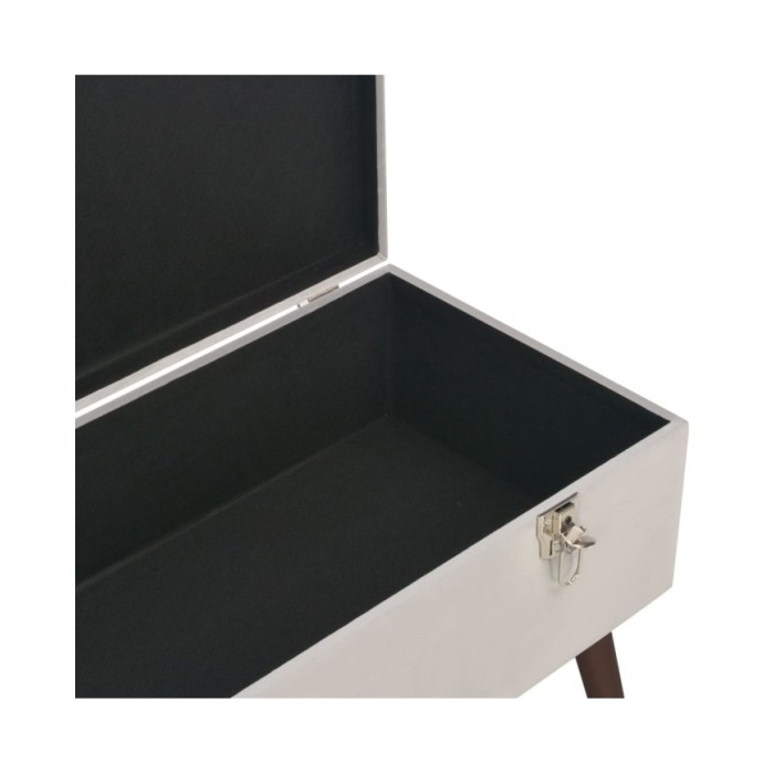 Banc avec compartiment de rangement Gris 80 cm Velours