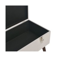 Banc avec compartiment de rangement Gris 80 cm Velours
