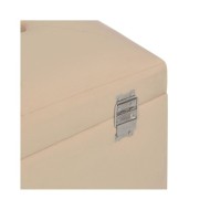 Banc avec compartiment de rangement Beige 80 cm Velours