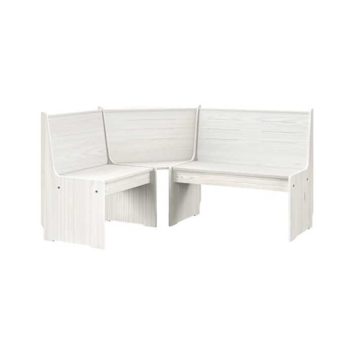 Meubles à dîner 3 pcs Blanc Bois de pin massif