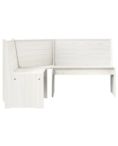 Meubles à dîner 3 pcs Blanc Bois de pin massif