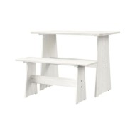 Meubles à dîner 3 pcs Blanc Bois de pin massif