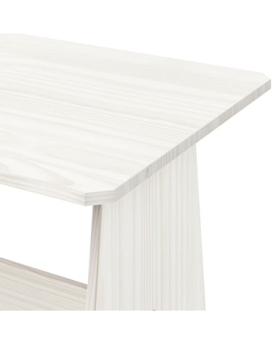 Meubles à dîner 3 pcs Blanc Bois de pin massif