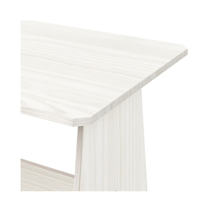 Meubles à dîner 3 pcs Blanc Bois de pin massif