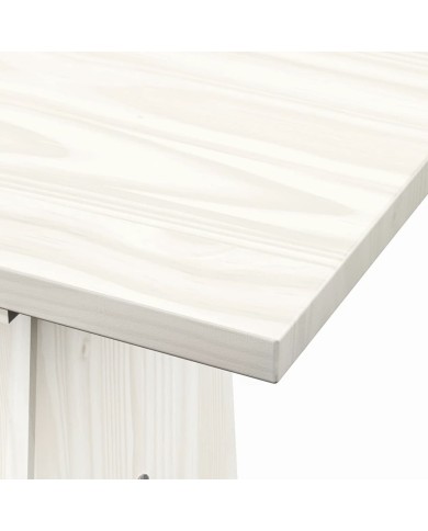 Meubles à dîner 3 pcs Blanc Bois de pin massif