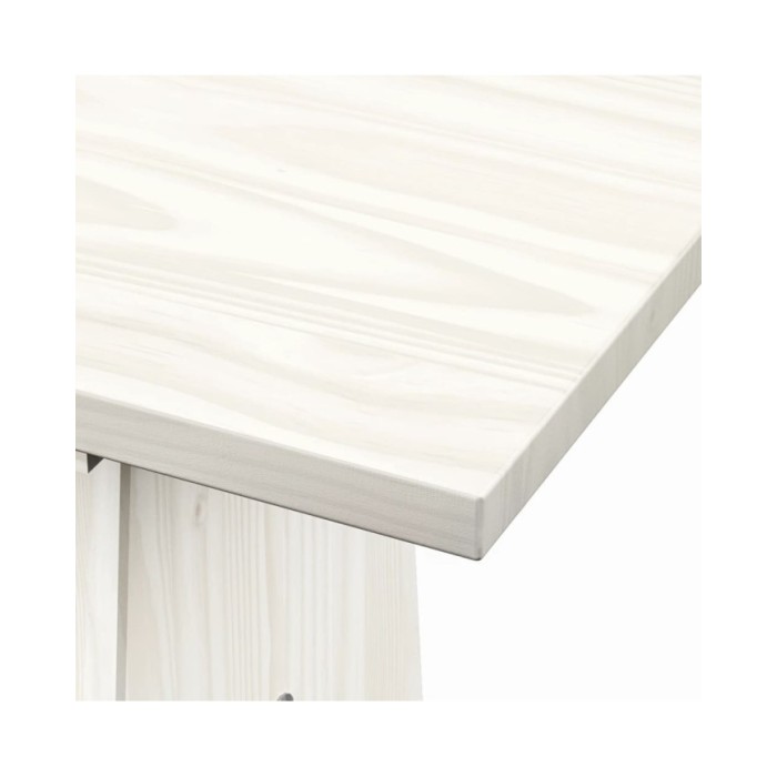 Meubles à dîner 3 pcs Blanc Bois de pin massif