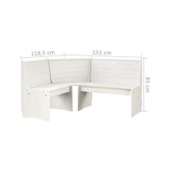 Meubles à dîner 3 pcs Blanc Bois de pin massif