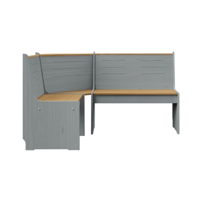 Meubles à dîner 3 pcs Marron miel et gris Bois de pin massif