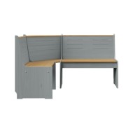 Meubles à dîner 3 pcs Marron miel et gris Bois de pin massif