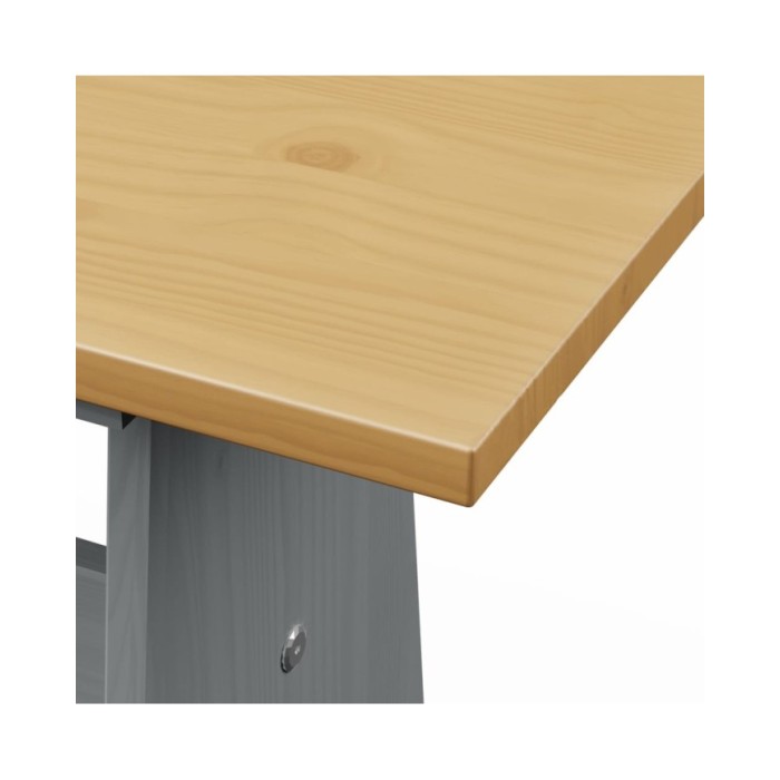 Meubles à dîner 3 pcs Marron miel et gris Bois de pin massif