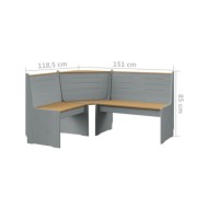 Meubles à dîner 3 pcs Marron miel et gris Bois de pin massif
