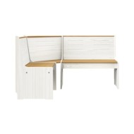 Meubles à dîner 3 pcs Marron miel et blanc Bois de pin massif