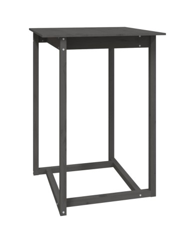 Ensemble de bar 5 pcs Gris Bois de pin massif