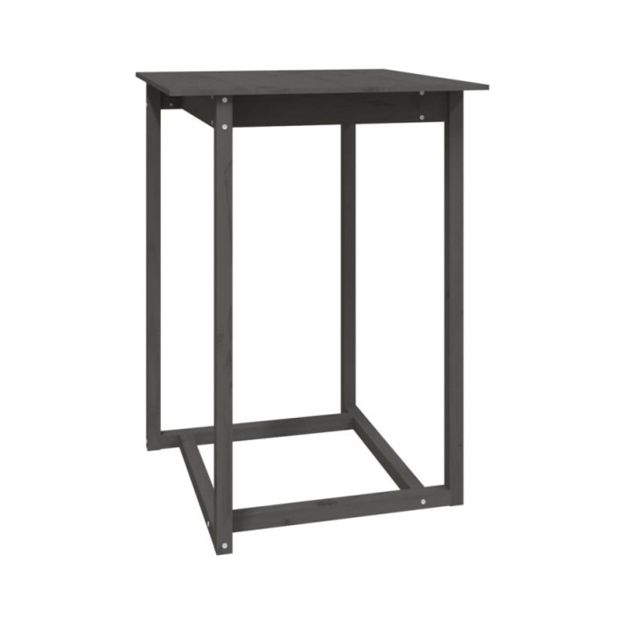 Ensemble de bar 5 pcs Gris Bois de pin massif