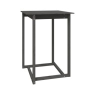 Ensemble de bar 5 pcs Gris Bois de pin massif