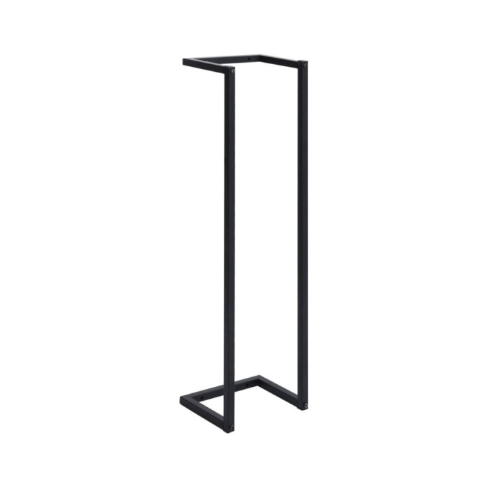 Porte-serviette Noir 25x20x95 cm Fer