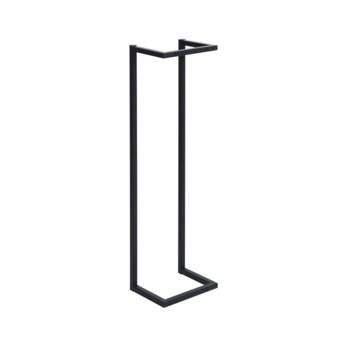 Porte-serviette Noir 25x20x95 cm Fer