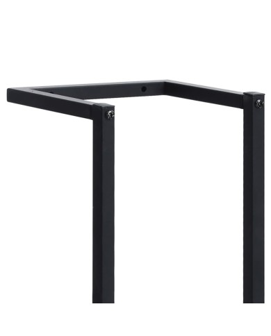 Porte-serviette Noir 25x20x95 cm Fer