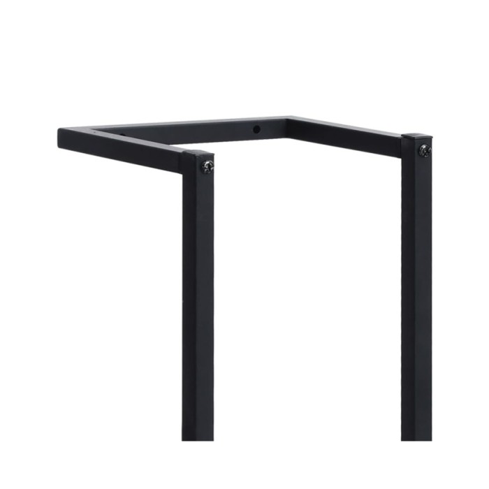 Porte-serviette Noir 25x20x95 cm Fer