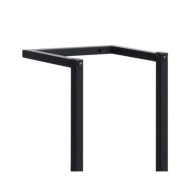 Porte-serviette Noir 25x20x95 cm Fer