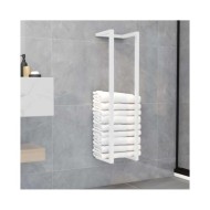 Porte-serviette Blanc 25x20x95 cm Acier