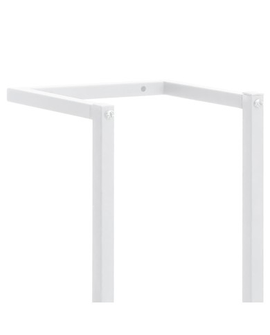 Porte-serviette Blanc 25x20x95 cm Acier