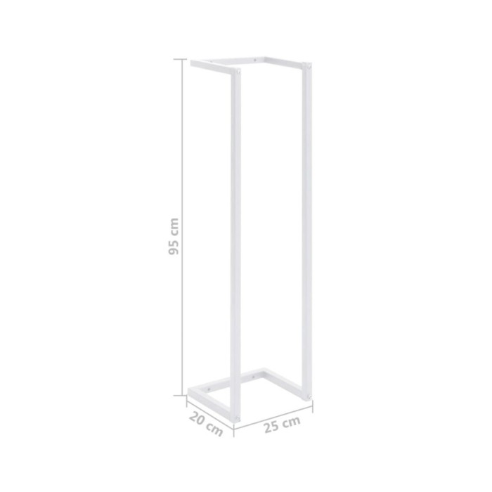 Porte-serviette Blanc 25x20x95 cm Acier
