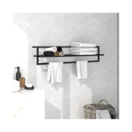 Porte-serviettes Noir 95x25x22 cm Fer
