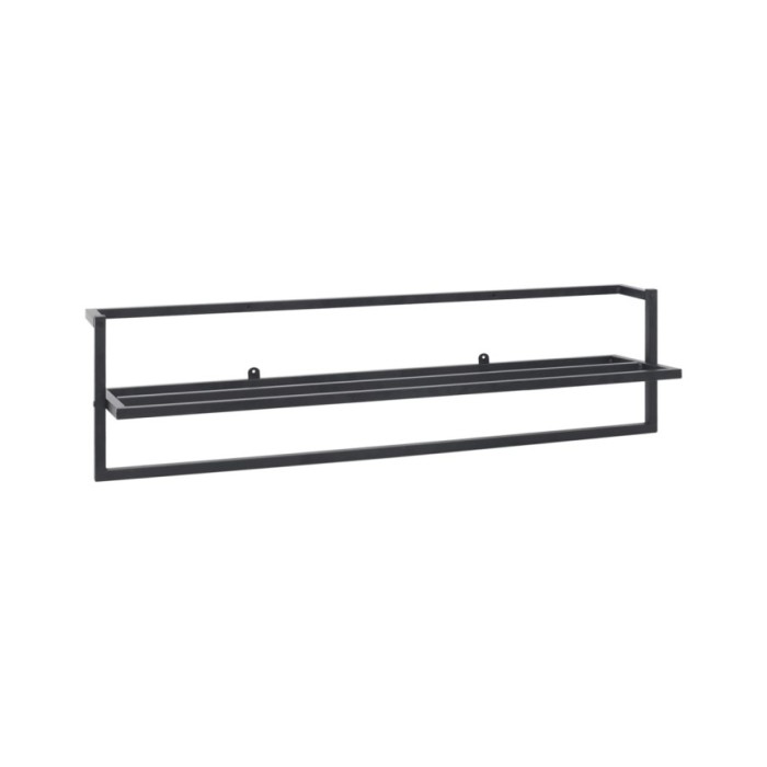Porte-serviettes Noir 95x25x22 cm Fer