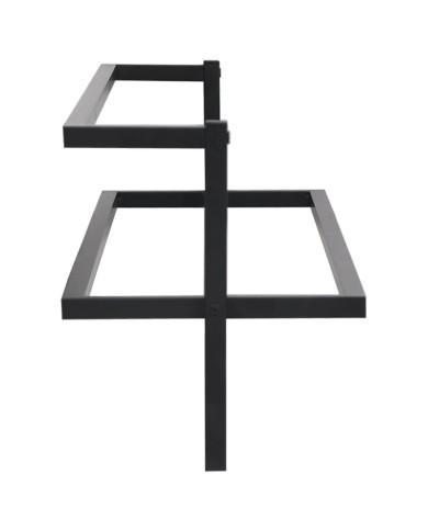 Porte-serviettes Noir 95x25x22 cm Fer