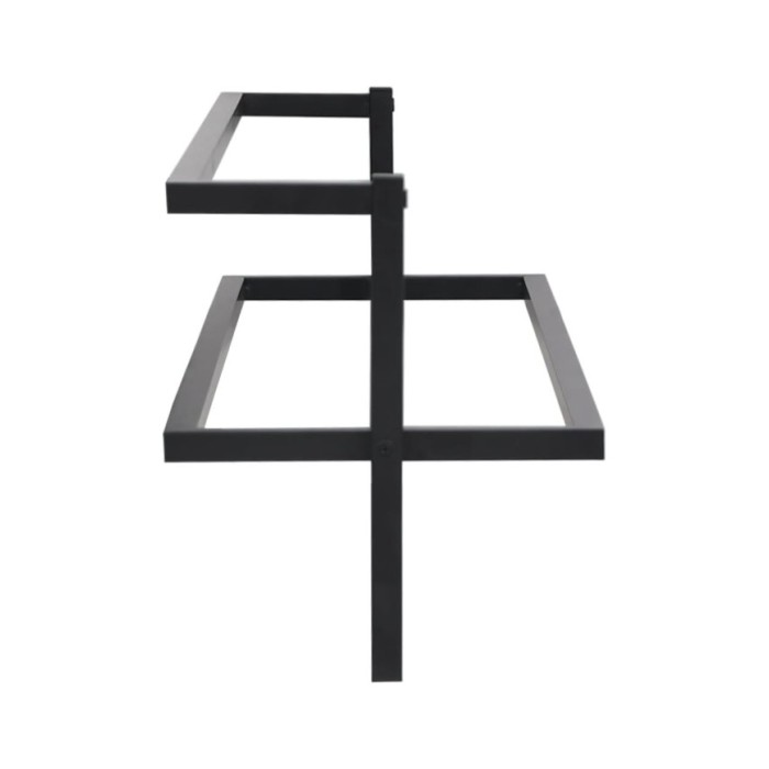 Porte-serviettes Noir 95x25x22 cm Fer