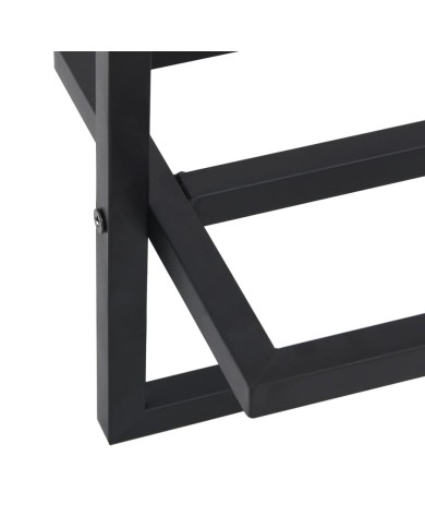 Porte-serviettes Noir 95x25x22 cm Fer
